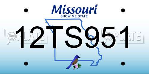 12TS951 Missouri License Plate