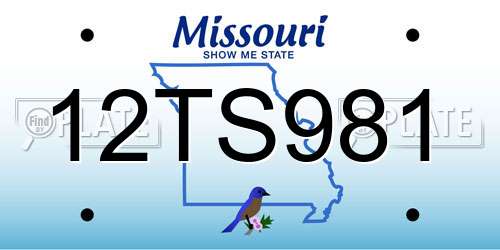 12TS981 Missouri License Plate