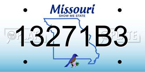 13271B3 Missouri License Plate