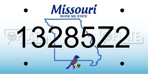 13285Z2 Missouri License Plate