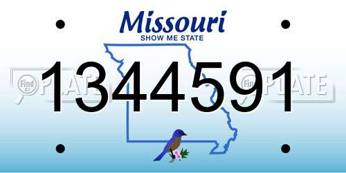 1344591 Missouri License Plate