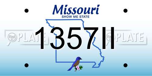1357II Missouri License Plate