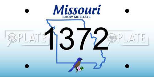 1372 Missouri License Plate