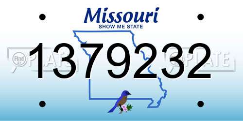 1379232 Missouri License Plate