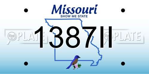 1387II Missouri License Plate