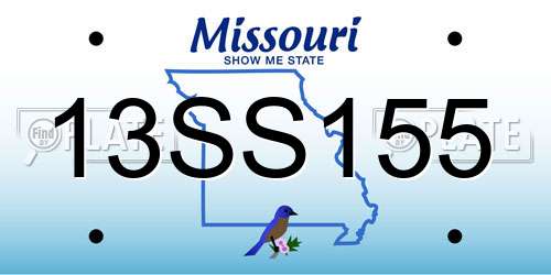 13SS155 Missouri License Plate