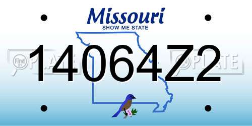14064Z2 Missouri License Plate