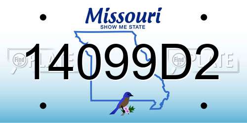 14099D2 Missouri License Plate