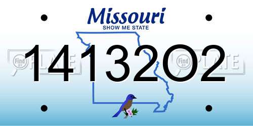 14132O2 Missouri License Plate