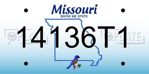14136T1 Missouri License Plate