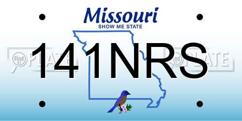 141NRS Missouri License Plate