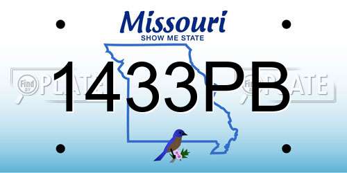 1433PB Missouri License Plate