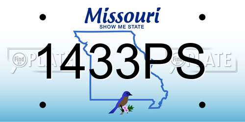 1433PS Missouri License Plate