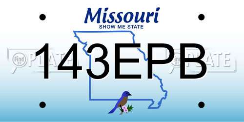 143EPB Missouri License Plate