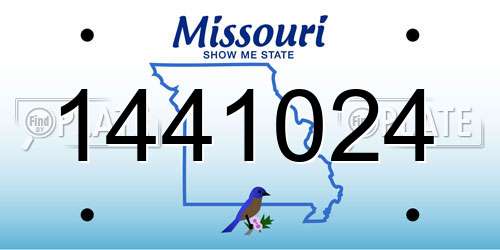 1441024 Missouri License Plate