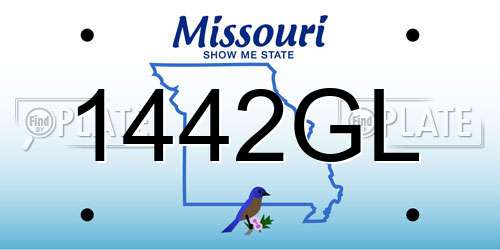 1442GL Missouri License Plate