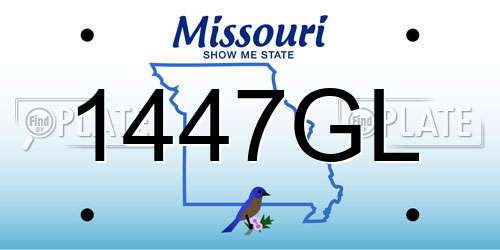 1447GL Missouri License Plate