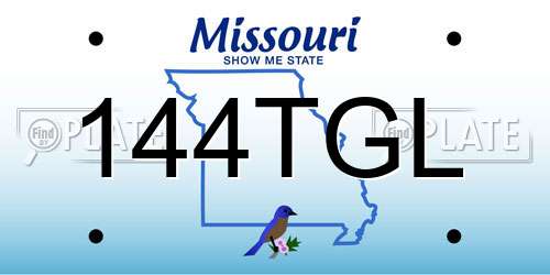 144TGL Missouri License Plate