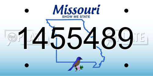 1455489 Missouri License Plate