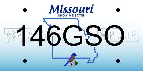 146GSO Missouri License Plate