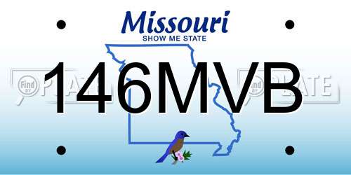 146MVB Missouri License Plate