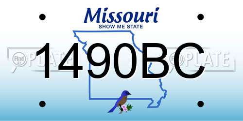1490BC Missouri License Plate