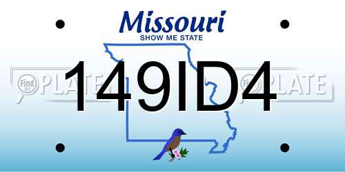 149ID4 Missouri License Plate