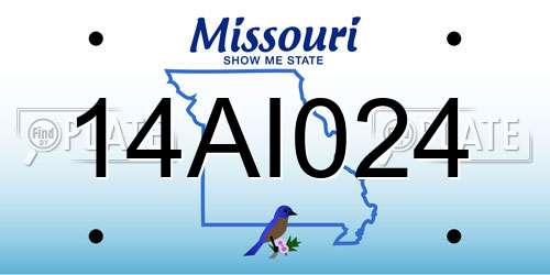 14AI024 Missouri License Plate