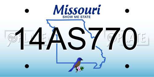 14AS770 Missouri License Plate