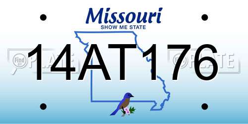 14AT176 Missouri License Plate
