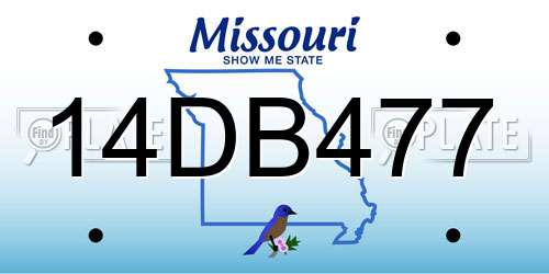 14DB477 Missouri License Plate