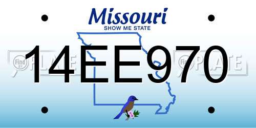 14EE970 Missouri License Plate