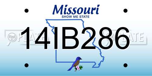 14IB286 Missouri License Plate