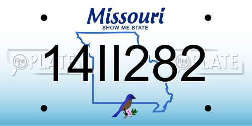 14II282 Missouri License Plate