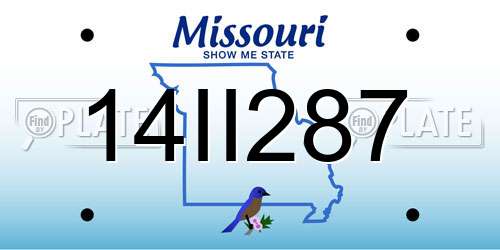 14II287 Missouri License Plate