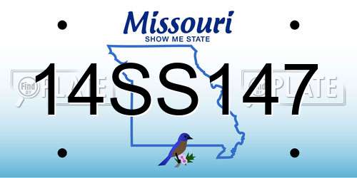14SS147 Missouri License Plate