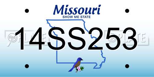 14SS253 Missouri License Plate