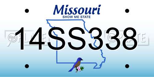 14SS338 Missouri License Plate