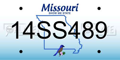 14SS489 Missouri License Plate