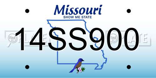 14SS900 Missouri License Plate
