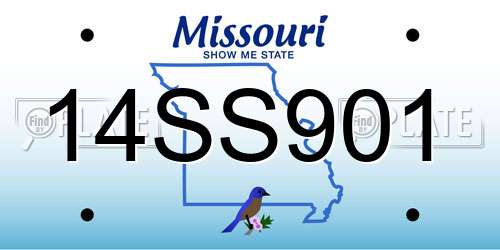 14SS901 Missouri License Plate