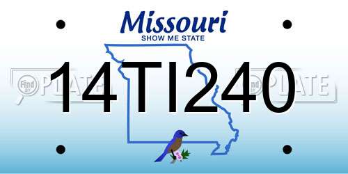 14TI240 Missouri License Plate