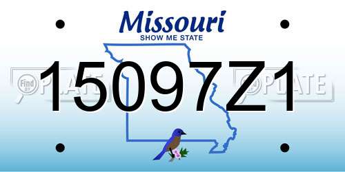 15097Z1 Missouri License Plate