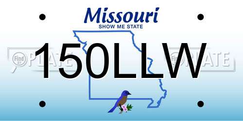 150LLW Missouri License Plate