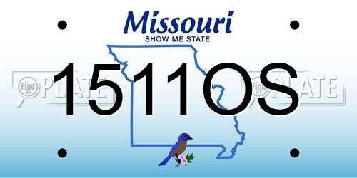 1511OS Missouri License Plate