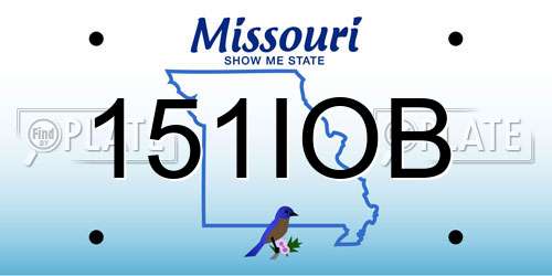 151IOB Missouri License Plate