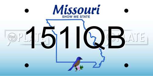 151IQB Missouri License Plate