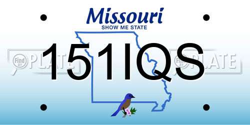151IQS Missouri License Plate
