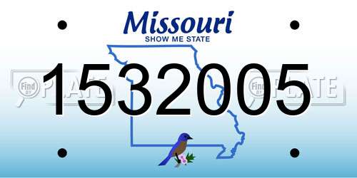 1532005 Missouri License Plate