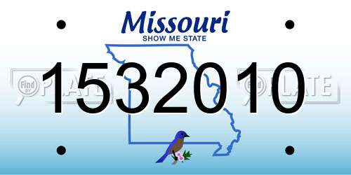 1532010 Missouri License Plate